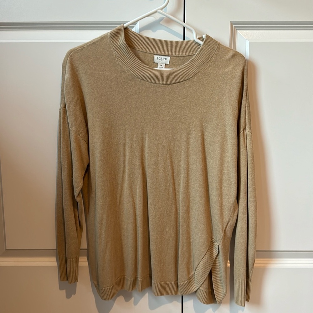 J.Crew factory tan cotton sweater